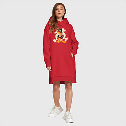 Женское худи-платье Даффи Дак Хэллоуин, цвет: красный — фото 2