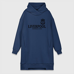 Женское худи-платье Liverpool FC, цвет: тёмно-синий