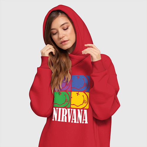 Женская толстовка-платье Nirvana / Красный – фото 3