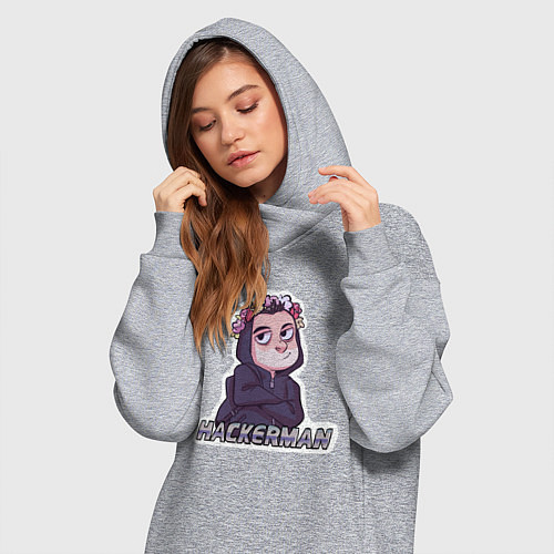 Женская толстовка-платье Mr Robot / Меланж – фото 3