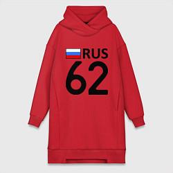 Женское худи-платье RUS 62, цвет: красный