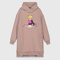 Женская толстовка-платье Усаги и Луна