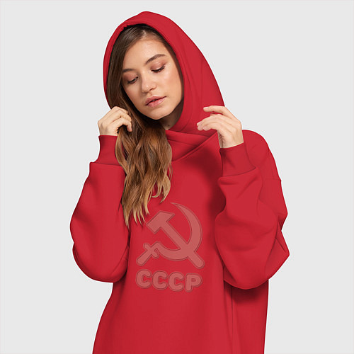 Женская толстовка-платье СССР / Красный – фото 3