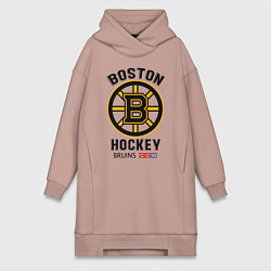 Женское худи-платье BOSTON BRUINS NHL, цвет: пыльно-розовый