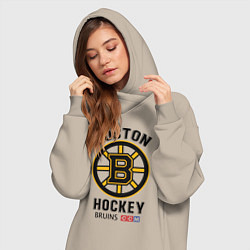 Женское худи-платье BOSTON BRUINS NHL, цвет: миндальный — фото 2