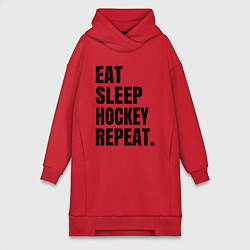 Женская толстовка-платье EAT SLEEP HOCKEY REPEAT