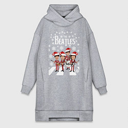 Женская толстовка-платье Битлз Новогодний