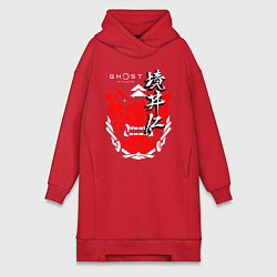 Женское худи-платье Ghost of Tsushima, цвет: красный