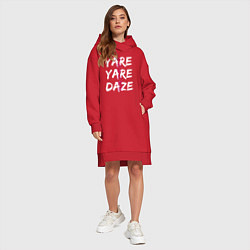 Женское худи-платье YARE YARE DAZE, цвет: красный — фото 2