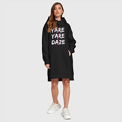 Женское худи-платье YARE YARE DAZE, цвет: черный — фото 2