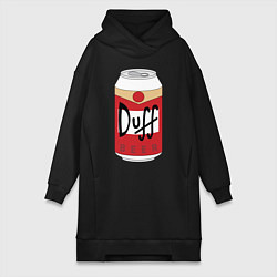 Женское худи-платье Duff Beer, цвет: черный