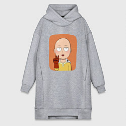 Женская толстовка-платье Сайтама One Punch Man