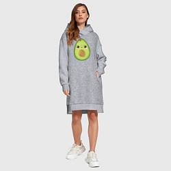 Женское худи-платье Avocado, цвет: меланж — фото 2