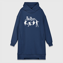 Женское худи-платье The Beatles, цвет: тёмно-синий