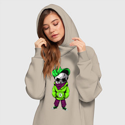 Женское худи-платье Skoda Skull Z, цвет: миндальный — фото 2