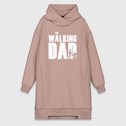 Женское худи-платье Лучший папа, цвет: пыльно-розовый