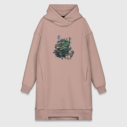 Женская толстовка-платье Ходячий Замок