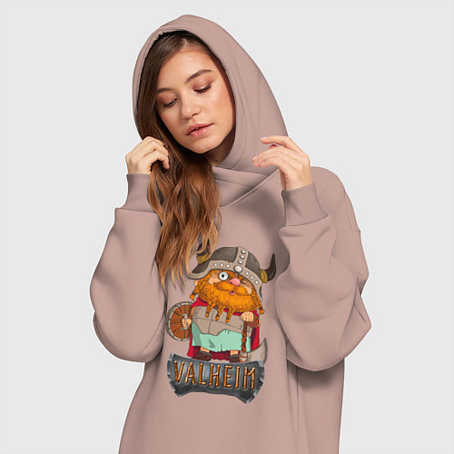 Женская толстовка-платье Valheim / Пыльно-розовый – фото 3