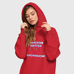 Женское худи-платье Гачи Dungeon Master Glitch, цвет: красный — фото 2