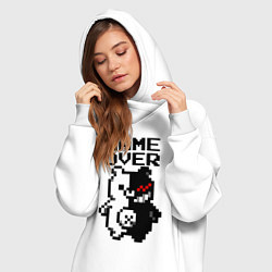 Женское худи-платье MONOKUMA GAME OVER, цвет: белый — фото 2