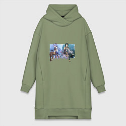 Женское худи-платье Гань Юй и Сяо, цвет: авокадо