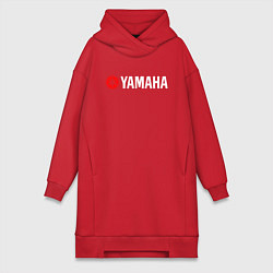 Женское худи-платье YAMAHA ЯМАХА, цвет: красный