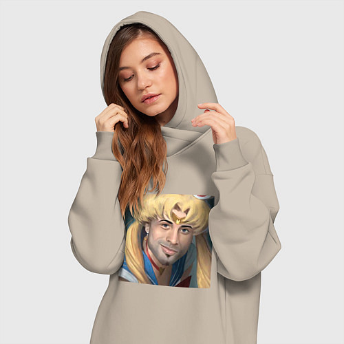 Женская толстовка-платье Сейлор Мун / Миндальный – фото 3