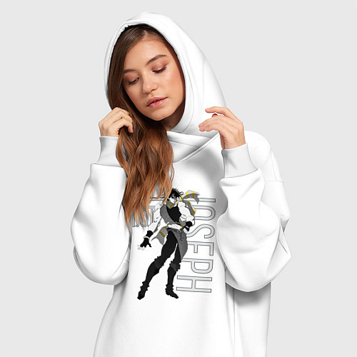 Женская толстовка-платье ДжоДжо / Белый – фото 3