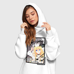 Женское худи-платье Ангел кровопролития, цвет: белый — фото 2