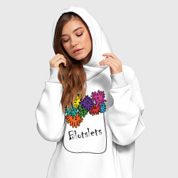 Женское худи-платье Blotslets, цвет: белый — фото 2