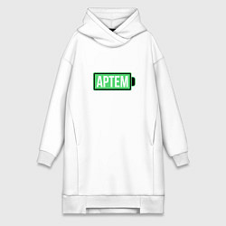 Женское худи-платье 100% Артем, цвет: белый
