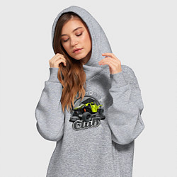 Женское худи-платье Внедорожный, цвет: меланж — фото 2