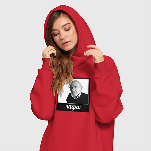 Женская толстовка-платье Ладно / Красный – фото 3