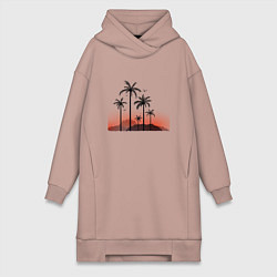 Женская толстовка-платье Palm tree