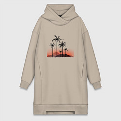 Женская толстовка-платье Palm tree