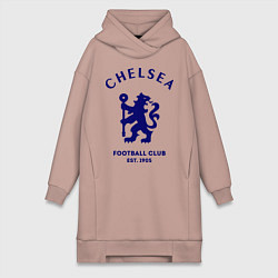 Женское худи-платье Chelsea Est. 1905, цвет: пыльно-розовый