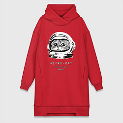 Женская толстовка-платье ASTRONAUT CAT КОТ КОСМОНАВТ