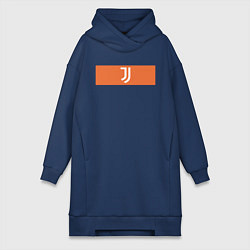 Женское худи-платье Juventus Tee Cut & Sew 2021, цвет: тёмно-синий