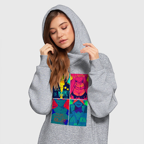 Женская толстовка-платье Gurren Lagann posters / Меланж – фото 3