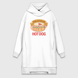 Женская толстовка-платье Delicious Hot Dog