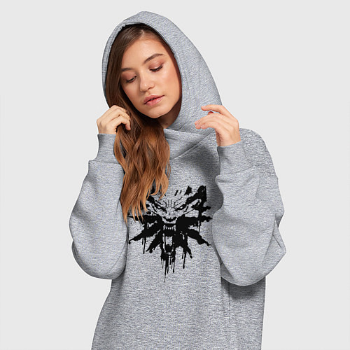 Женская толстовка-платье The Witcher подтеки лого / Меланж – фото 3