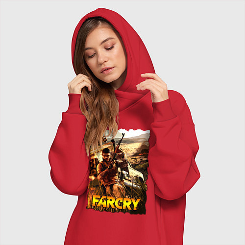 Женская толстовка-платье FARCRY Fortune’s / Красный – фото 3