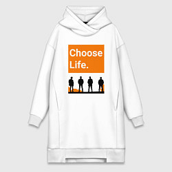 Женское худи-платье Choose Life, цвет: белый