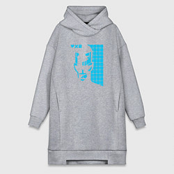 Женская толстовка-платье Love Death And Robots Zima Blue