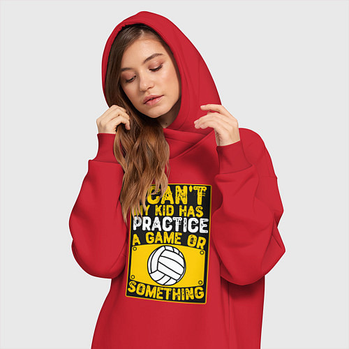 Женская толстовка-платье Volley Practice / Красный – фото 3