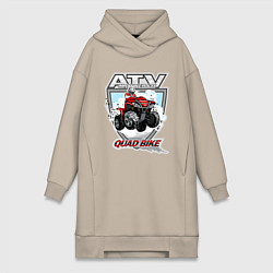 Женское худи-платье Квадроцикл, цвет: миндальный