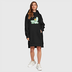 Женское худи-платье MIL - Milwaukee Bucks, цвет: черный — фото 2