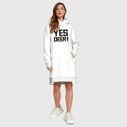 Женское худи-платье Yes Deer!, цвет: белый — фото 2