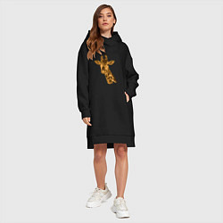 Женское худи-платье Жираф Жора, цвет: черный — фото 2