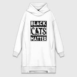 Женская толстовка-платье Black Cats Matter